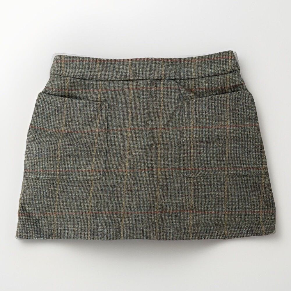 Joules Tweed 100% Wool Tweed Plaid Mini Womens Size 10